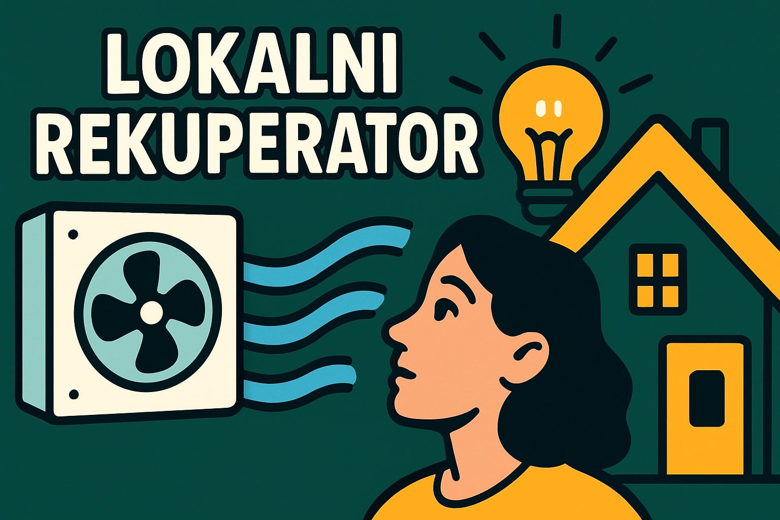 Lokalni rekuperator za učinkovito prezračevanje prostora in svež zrak v domu.
