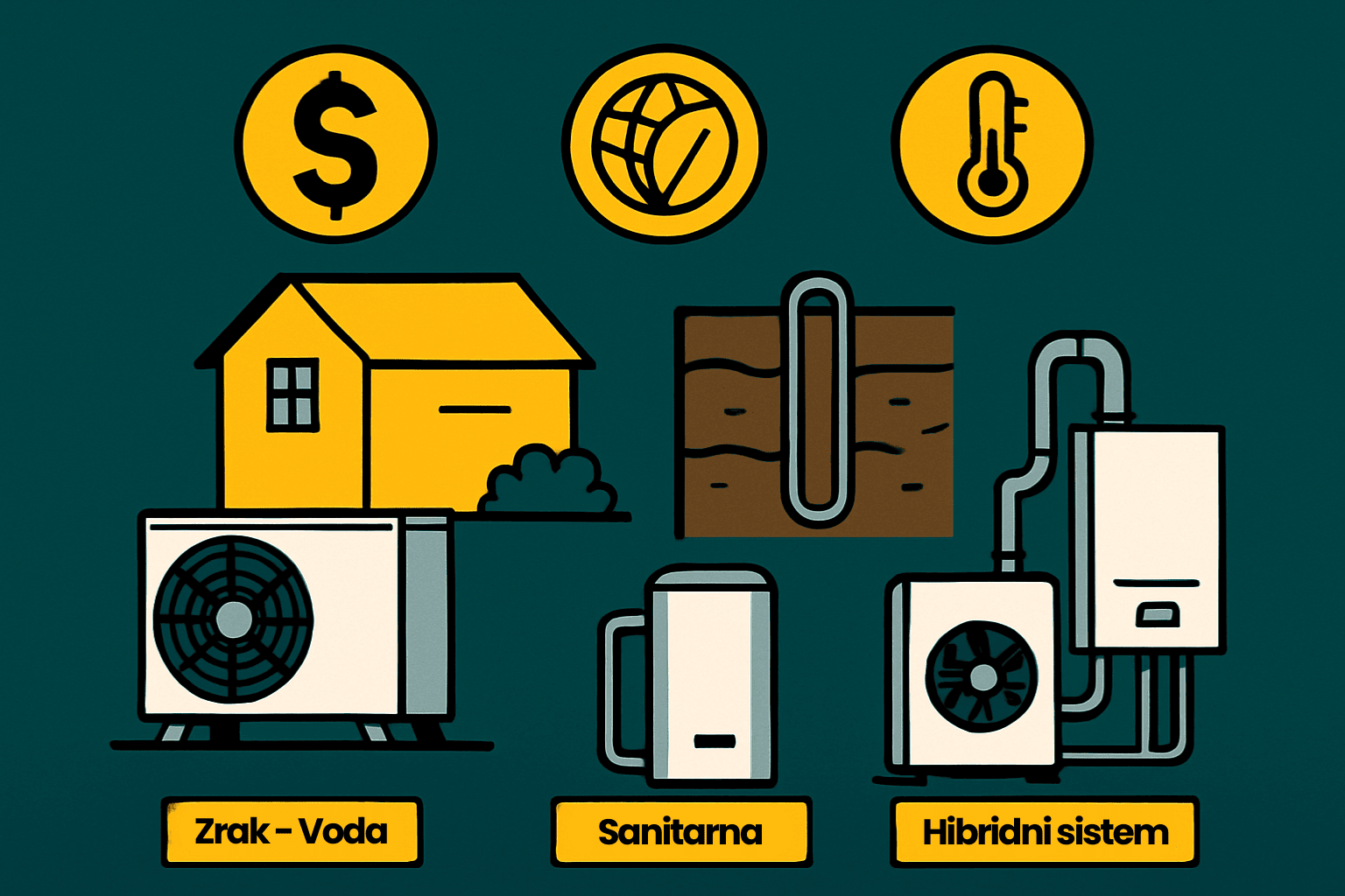 Kako deluje toplotna črpalka – sistemi zrak-voda, sanitarna črpalka in hibridni sistem za ogrevanje doma Kako deluje toplotna črpalka – sistemi zrak-voda, sanitarna črpalka in hibridni sistem za ogrevanje doma