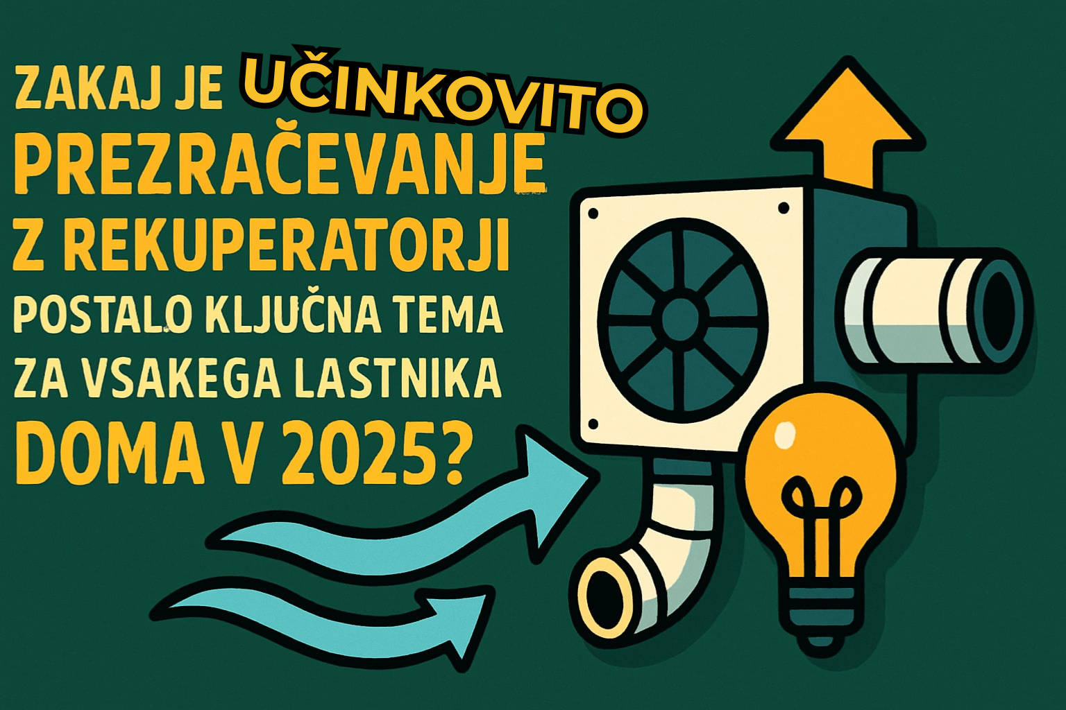 Učinkovito prezračevanje z rekuperatorji – zakaj je rekuperacija zraka ključna za sodobne domove v letu 2025.