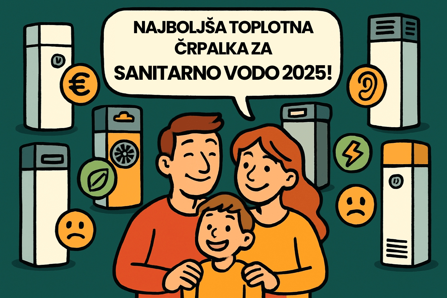 Najboljša toplotna črpalka za sanitarno vodo 2025 – družina izbira energetsko varčno rešitev za toplo vodo
